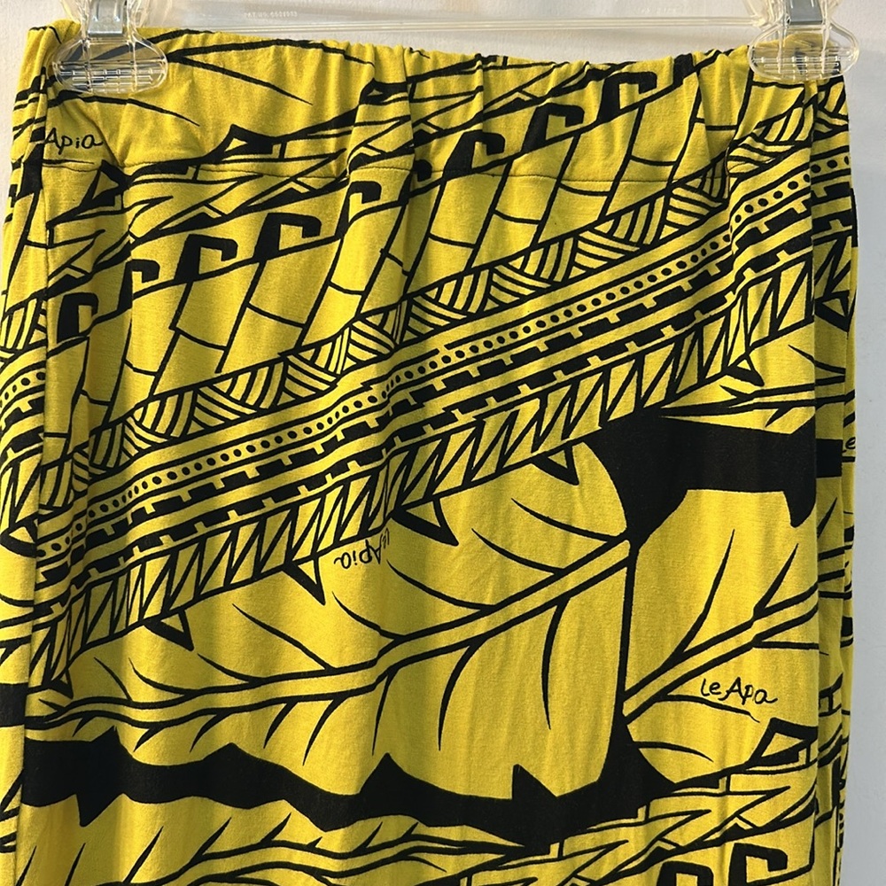 Missing Polynesia Yellow And Black Patterned Maxi… - image 2
